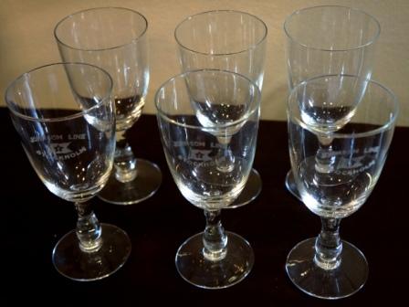 Johnson Line Sherry/Small Wine glasses 
