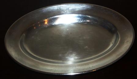 Silver-plated/stainless arrangement plate from the shipping company GFL (Göteborg-Fredrikshavns Linjen). Made by Gense, Sweden (Gense Extra 290mm).