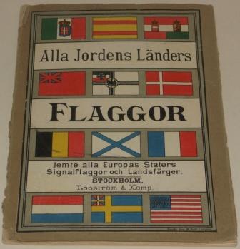 Late 19th century folding booklet containing nationality flags, signal flags etc. 