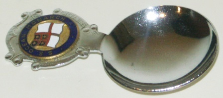 Mid 20th century spoon from the S.S. Ocean Monarch of the Shaw Savill and Albion Line.