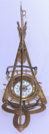 Late 19th century "sailor presentation", combined with US made time piece. 