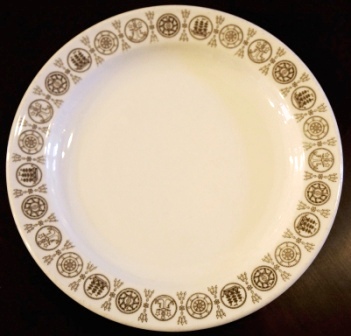 Early 20th century china/stoneware plate from the wellknown German shipping company F. (Ferdinand) Laeisz founded in 1824. Made by W. Weitz, Hamburg.