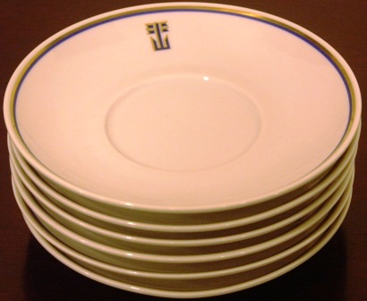 Small plates from the Italian shipping company LLOYD TRIESTINO, based in Trieste