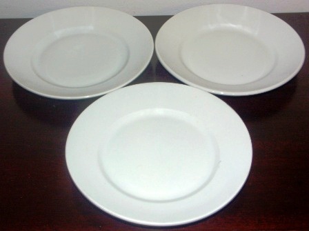 WWII salvaged china/stoneware dinner plates marked with M (Marine) and the German Swastika Symbol. Plates dated 1941 and 1942. Made by Jäger Eisenberg and Rieber Mitterteich. 