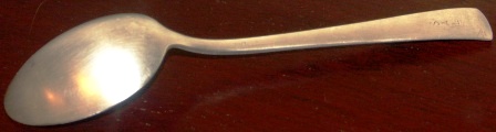 Silver-plated spoon used onboard the SAL, SWEDISH AMERICAN LINE