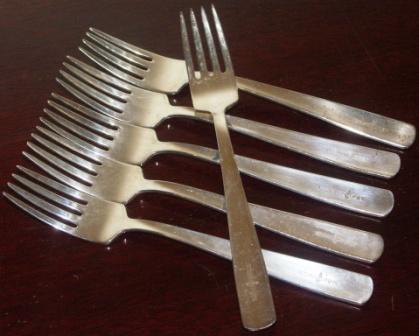 Silver-plated forks from SESSANLINJEN (travelling between Sweden and Denmark)