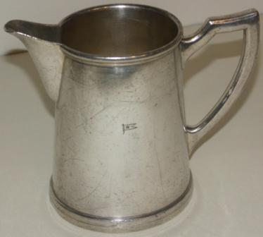 Silver-plated milk or water jug (75cl) from the Swedish shipping company Johnson Line.
