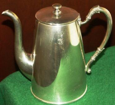 1940's s ilver plated coffee-pot from the Swedish shipping company SVEA. 