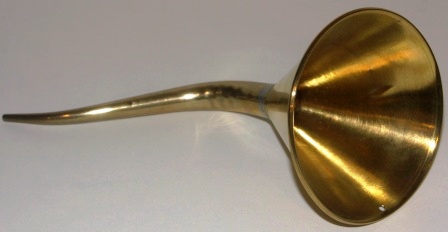 Early 20th century brass lubricating oil funnel