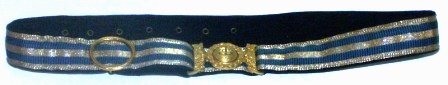 Swedish naval officers' parade uniform belt in fabric.