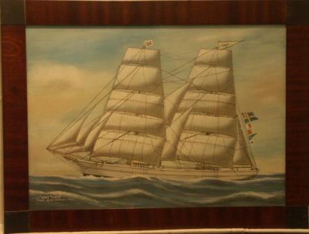 Emil-Vätö. 20th Century Ship Portrait, Watercolour/gouache.