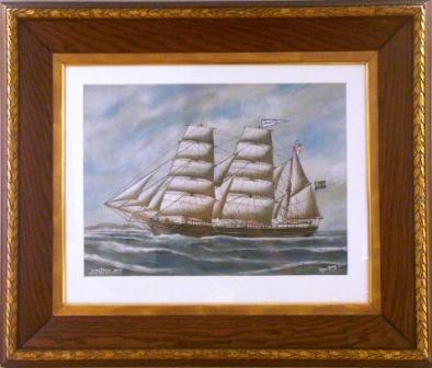 Anna Tiede-Wätö. 20th Century Ship Portrait, Watercolour/gouache.