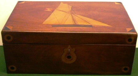 Marquetry work-box