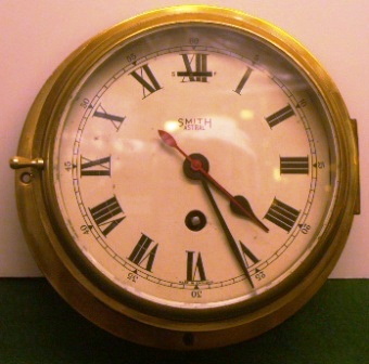 20th century English Smith-Astral ships`clock made in brass. 