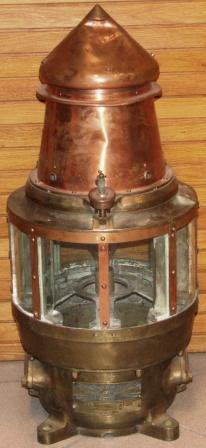 20th century beacon made by Gas-accumulator Stockholm, System AGA Dalén. No 2225. Made of copper and brass.