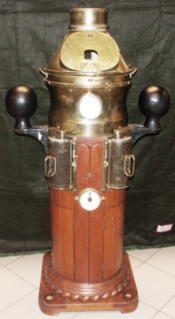 Early 20th century binnacle No 68 from the full-rigged steel ship AF CHAPMAN. Complete with compass and detachable illuminations. 