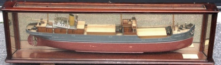 Early 20th century cased ship-builders mirror-back model of the S.S. DALEGARTH FORCE, built by Dundee Shipbuilding Co. Ltd. No 264. 