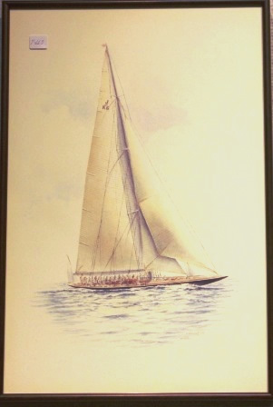 Depicting the J-Yacht ENDEAVOUR II 1937