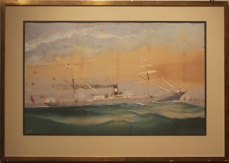 Depicting the British steam-freighter S/S FLORENCE