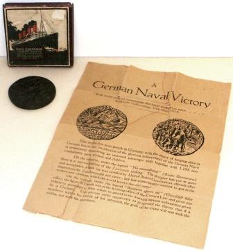 German WWI medal in original case pricing the German Naval Victory. Incl explanation