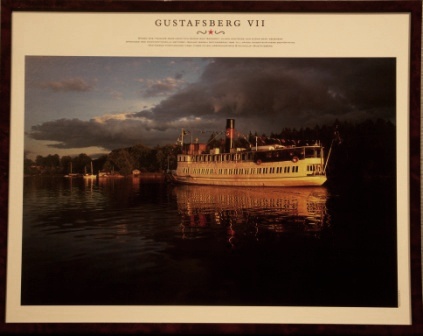 Depicting the Swedish archipelago-steamer GUSTAFSBERG VII, built in 1912