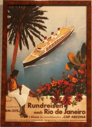 Round trip to Rio de Janeiro with the German shipping company "Hamburg-Südamerikanische Dampfschifffahrts-Gesellschaft."