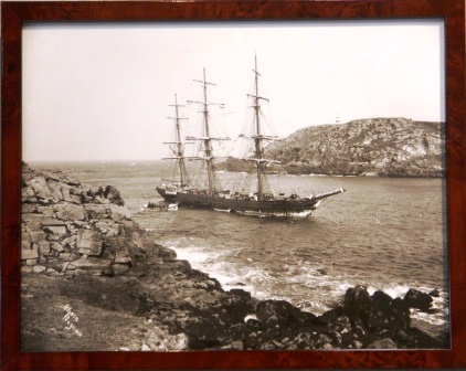 The full-rigged ship HORSA stranded 1893 at St. martins, Scilly 