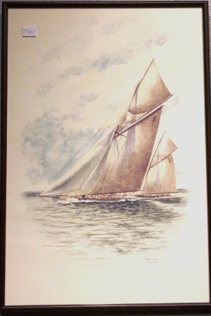 Depicting the racing yachts ALACHIE & JERNE 1911