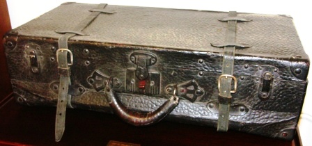 1920's black suitcase, made of leather imitation