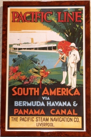 With the Pacific Steam Navigation Co. Liverpool to South America via Bermuda, Havana & Panama Canal 