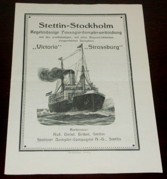 1930's regular routes between Stettin and Stockholm