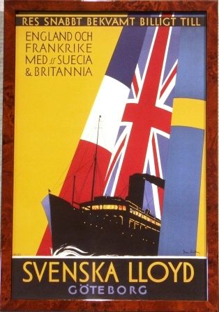 To England and France with S/S SUECIA & BRITANNIA of the shipping company Swedish Lloyd. 