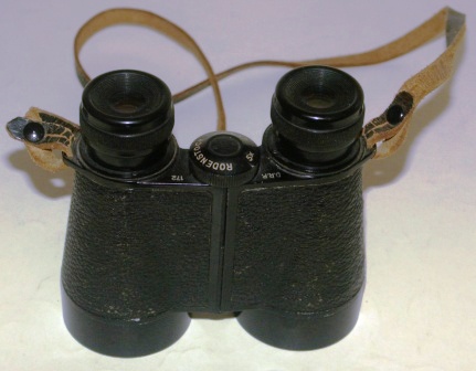 Early 20th century Rodenstock Danar binocular 5x. Marked D.R.P. No 172. Black lacquered, leather-bound.