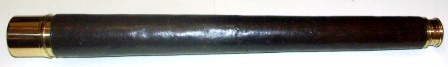 Mid 20th century hand-held refracting telescope made by W. Ottway & Co Ltd., Ealing-London. No 1157. Dated 1944 and made for the British Coastguard. Single brass draw and leather bound tube.