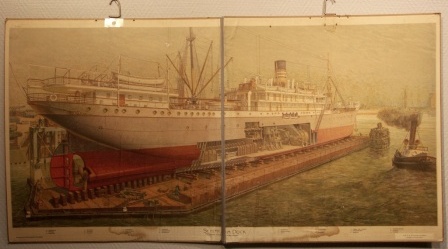 German vessel in dry dock. Used for educational purposes.