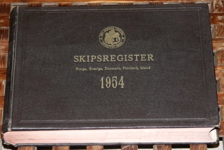 "Det Norske Veritas" register of ships. A number of volumes dated between 1954-71 