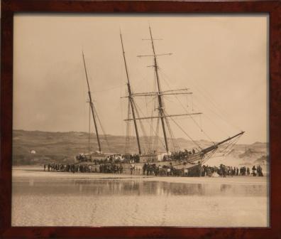 The VOORSPOED stranded at Perranporth 1901