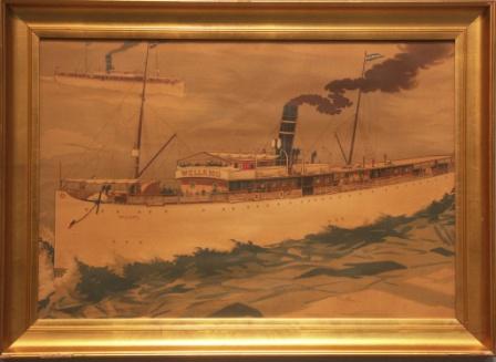 Depicting the Finnish ferries WELLAMO and OIMONNA flying the shipping company F.Å.A.